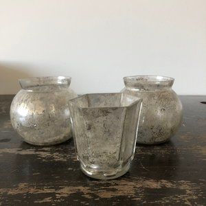 West Elm set of three votive candle holders
